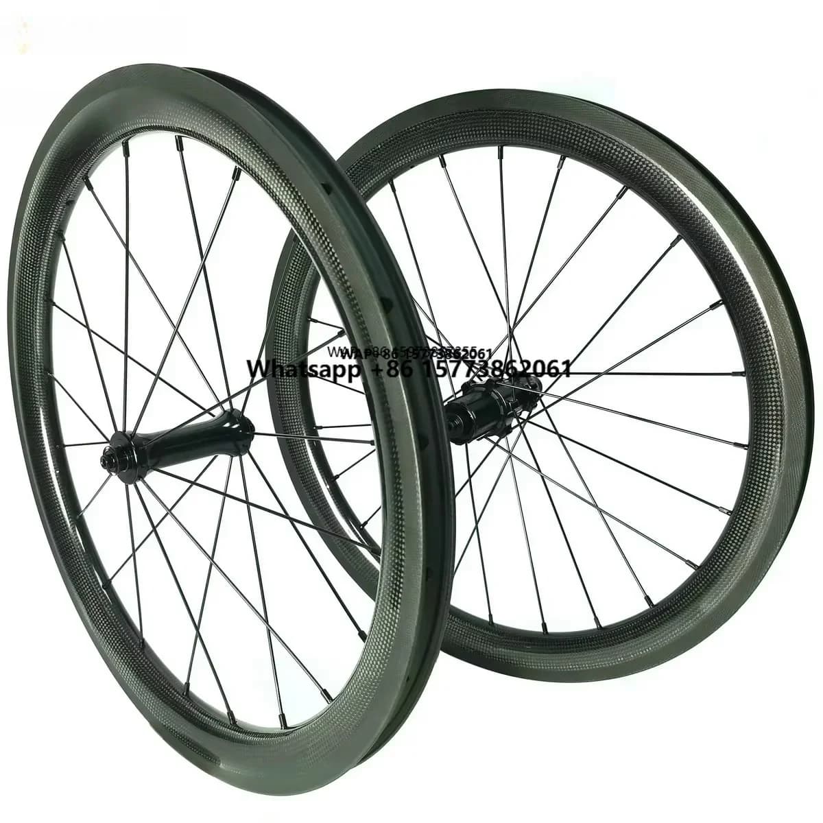 Ruote in Carbonio per Bicicletta 20 Pollici 451, Cerchi Tubeless Clincher per Freni, Set Ruote BMX 38mm 45mm