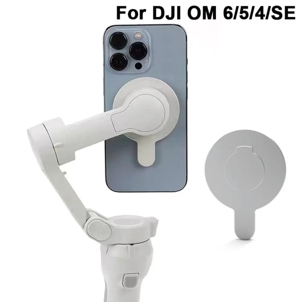 Per DJI Osmo Mobile 6/OM 5/OM4 SE Forte supporto magnetico per telefono Stabilizzatore portatile in alluminio per staffa Magsafe Supporto anti-smarrimento