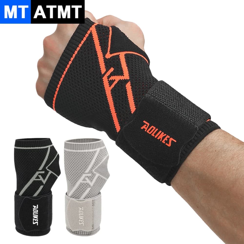 Supporto per Polso, Fascia Compressiva con Cinturini per Fitness, Sollevamento Pesi, Tendinite, Sindrome del Tunnel Carpale