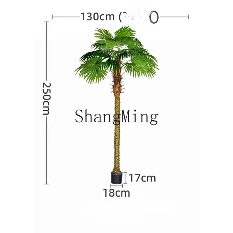 CL large palm of artificial sunflower plant green sunflower tail loose tree fake plant in pot landscape of the inner floor