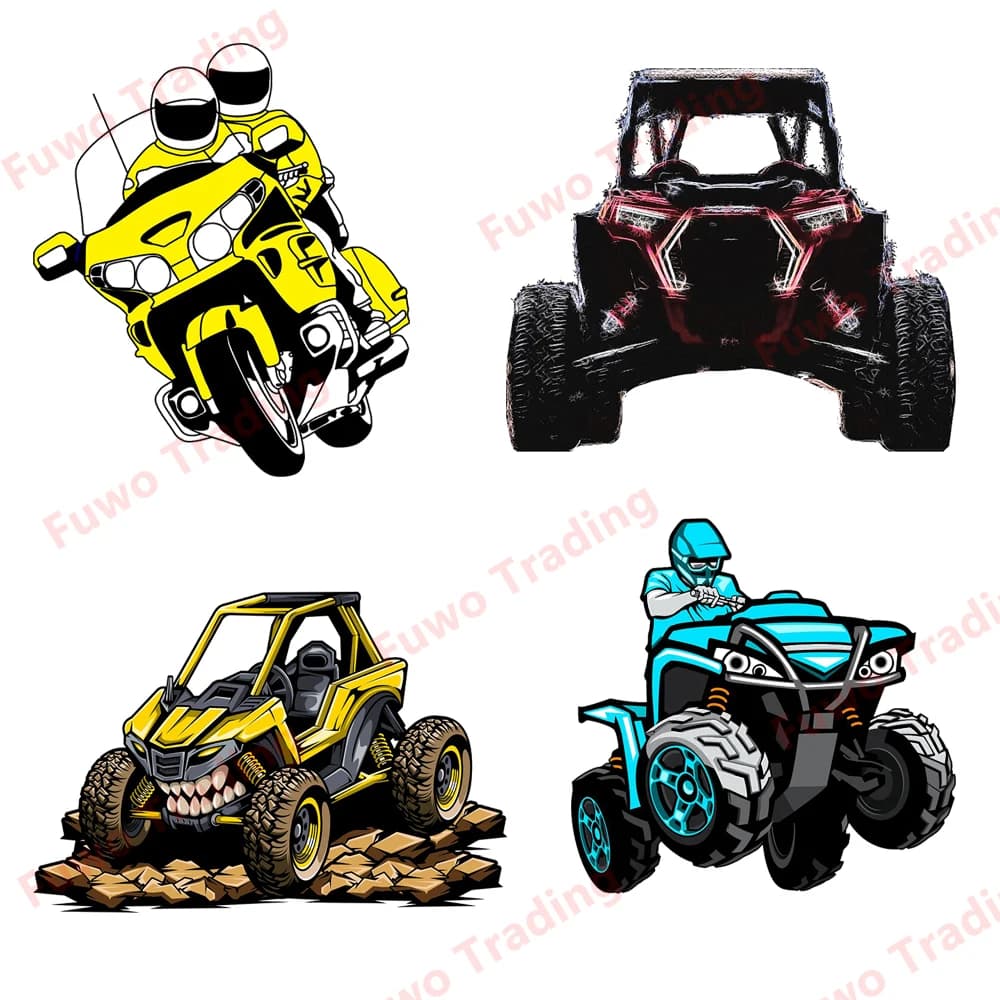Wall sticker for cars creative Quad Bike in the desert for cars Moto Running helmet Laptop Body Window for cars Surfing table PVC Decalcomanie