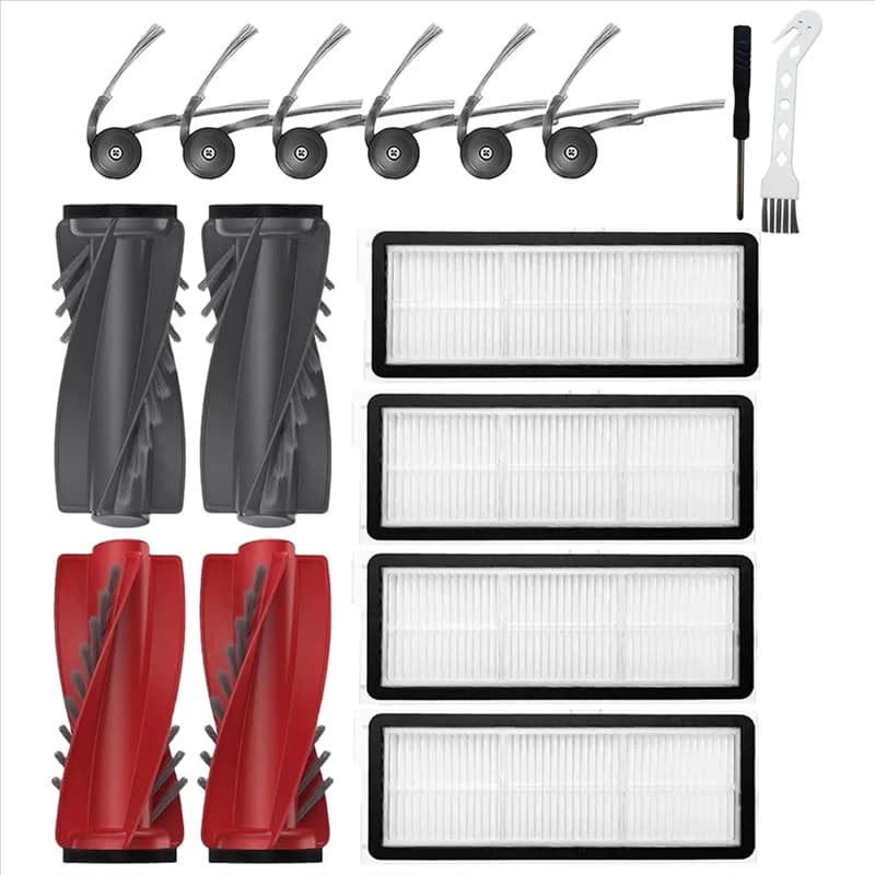 ABGH-16PCS Parti di ricambio per Roborock Qrevo Curve/P20 Pro Robot Aspirapolvere Accessori Spazzole laterali principali Filtri HEPA