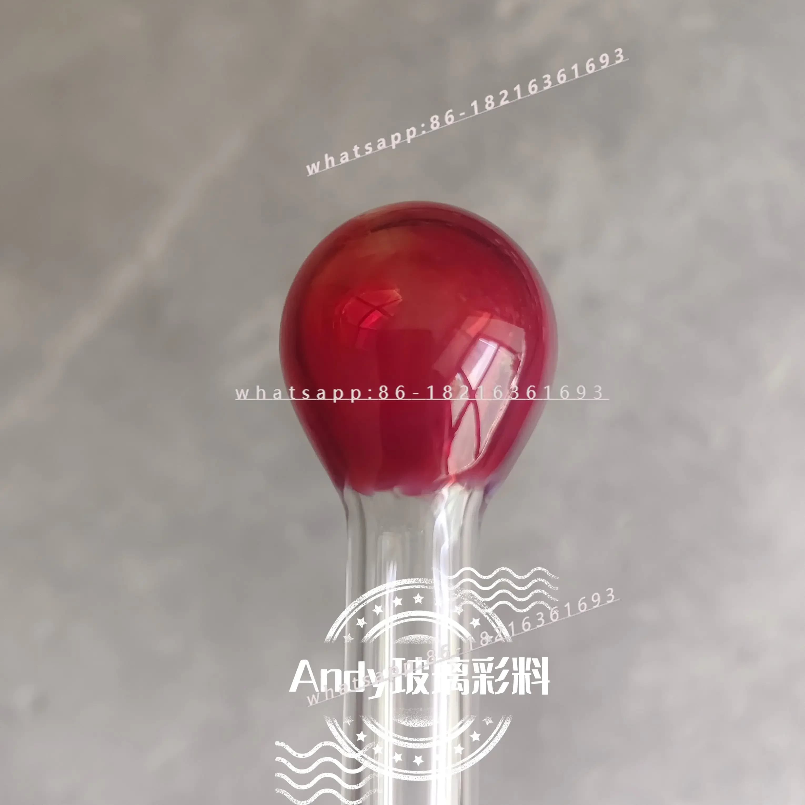 2006GOOD Exp29 Nuova Barra Proteica al Melograno Rosso Baby, Bastoncino per Lampada in Vetro, Materiale Duro Smaltato in Borosilicato Colorato ad Alta Resistenza