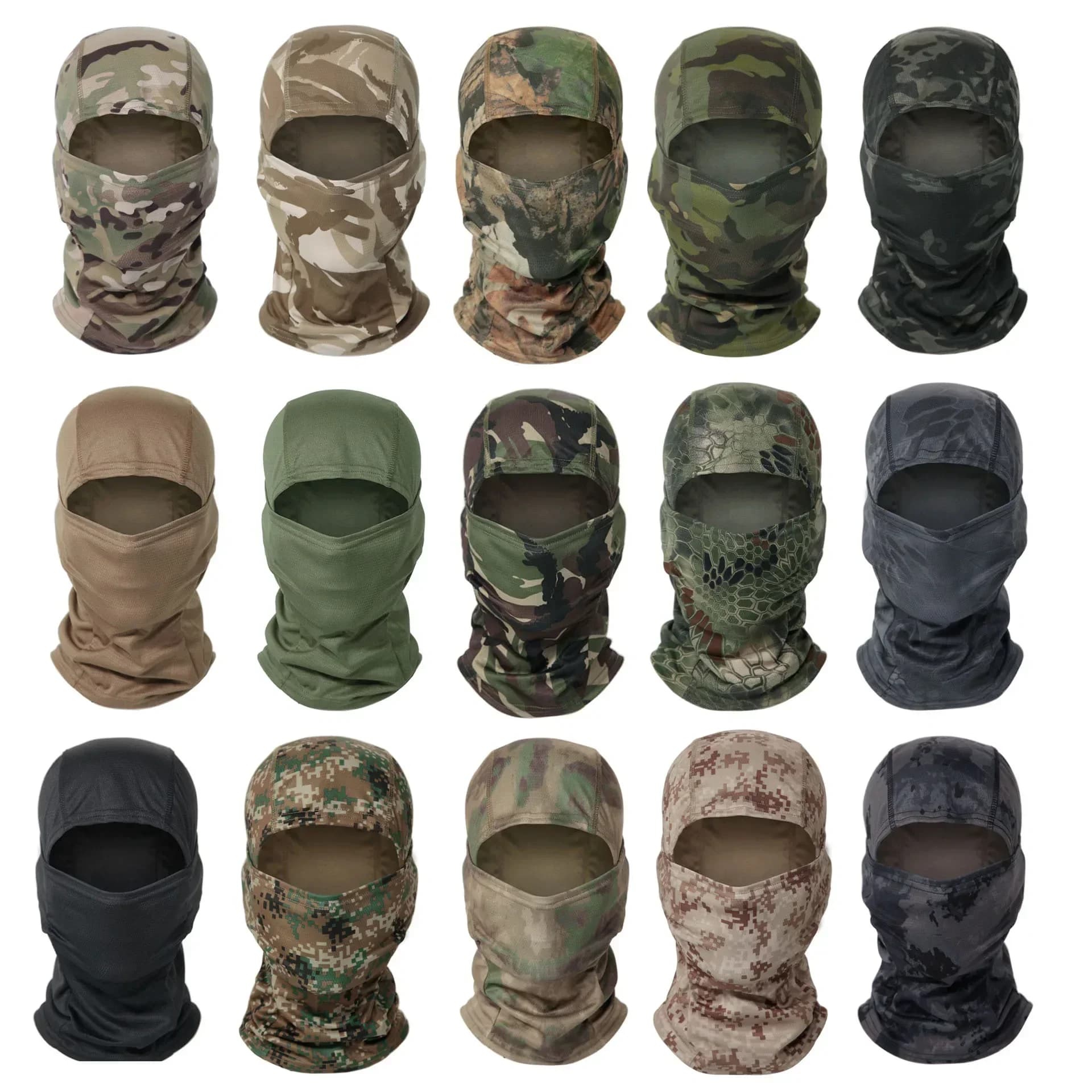 Cappello passamontagna mimetico tattico maschera integrale sci Cp ciclismo caccia testa collo copertura casco fodera berretto militare sciarpa da uomo