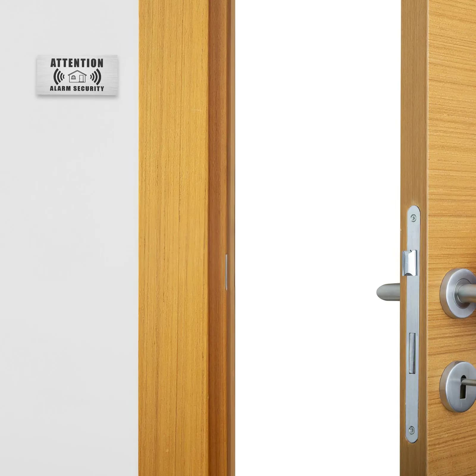 4 Fogli di Adesivi di Sicurezza per Casa, Etichette di Avvertimento Autoadesive per Finestre, Porte, Ingressi, Dissuasori Antifurto, Allarme di Emergenza