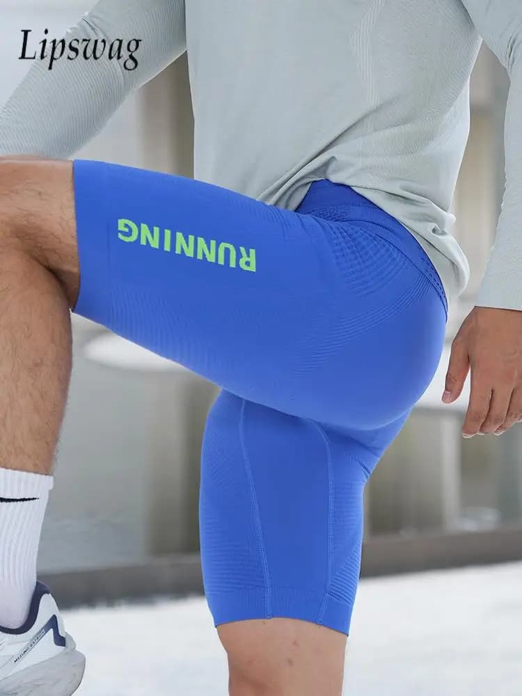 Running sports jogging shorts Men's cycling shorts breathable elastic slim fit men's shorts Fast drying men's shorts with summer fashion letters print
