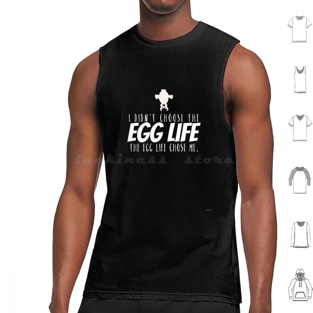 Egg Life Chose Me Bbq Barbecue Grigliare Grill Camicia da cuoco Canotte Canottiera senza maniche The Egg Life Chose Me Carne affumicata Maiale