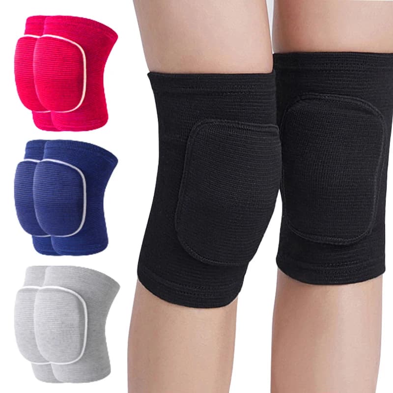 2 pezzi ginocchiere sportive compressione danza protezione del ginocchio supporto spugna addensata pallavolo yoga crossift ginocchiera adulto bambino