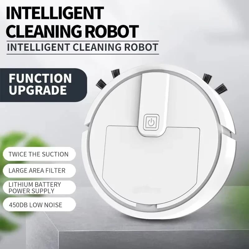 Robot spazzante elettrico Spazzare e trascinare la casa intelligente Aspirapolvere tre in uno Regalo per macchina di ricarica e pulizia USB