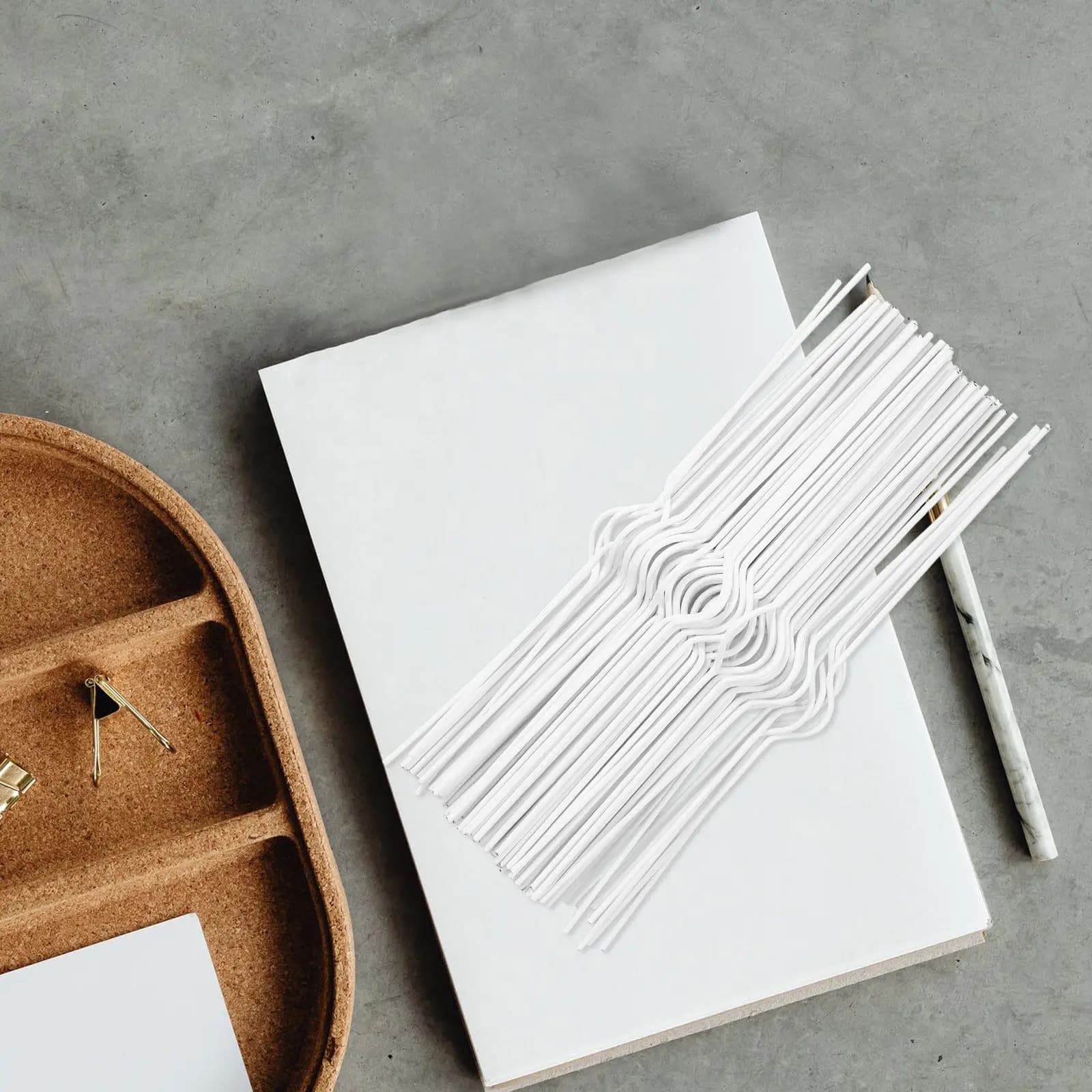 100 Pezzi Anelli per Calendario, Ganci a Muro Sicuri, Clip in Filo di Ferro per Poster, Kit per Appendere Quadri, Ganci a Spirale per Poster