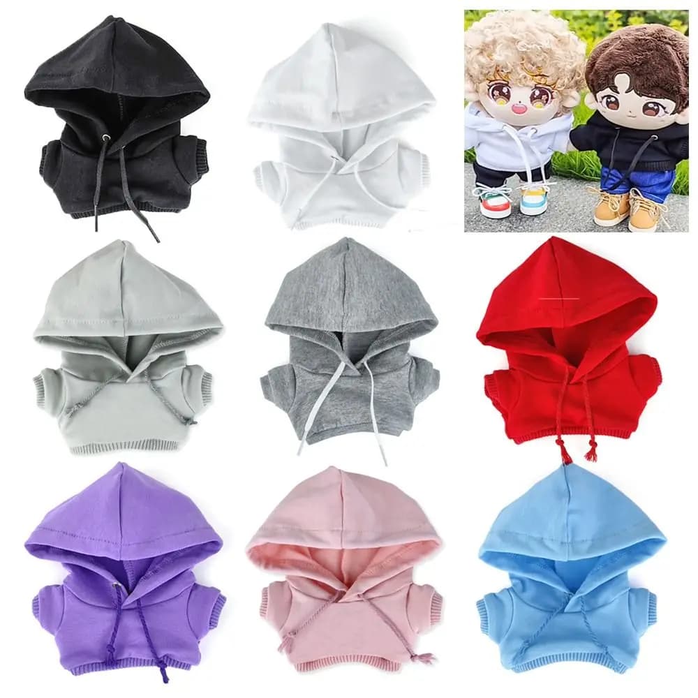 Felpe con cappuccio fatte a mano vestiti di moda per bambole BJD 1/12 Top per bambole in cotone da 10cm felpa abiti per 1/11 1/12 OB11