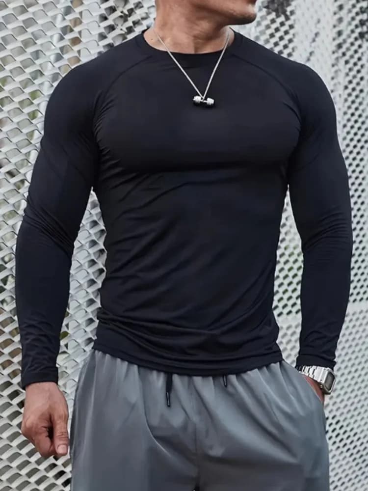 Nuove Magliette a Compressione da Corsa per Uomo, Asciugatura Rapida, Maglia da Calcio, Abbigliamento Sportivo Aderente, T-Shirt a Maniche Corte Traspirante per Palestra