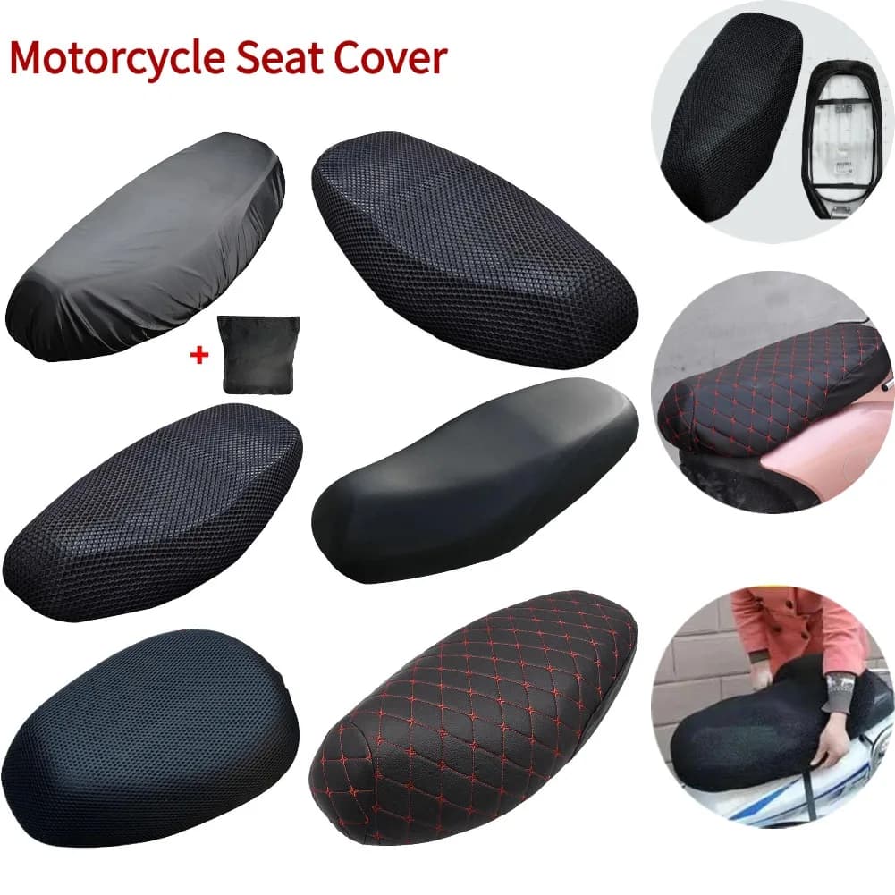 Coprisedile per moto Cuscino traspirante Coprisedile per protezione solare Protezione per accessori per sedili per moto elastica antigraffio impermeabile