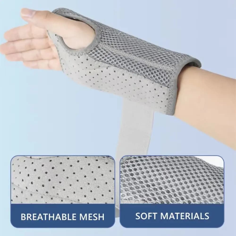 Tutore da polso ergonomico con manica per pollice Stecca flessibile Protezioni per il polso traspiranti Fascia leggera per tendinite Cuscinetto da polso pressurizzato