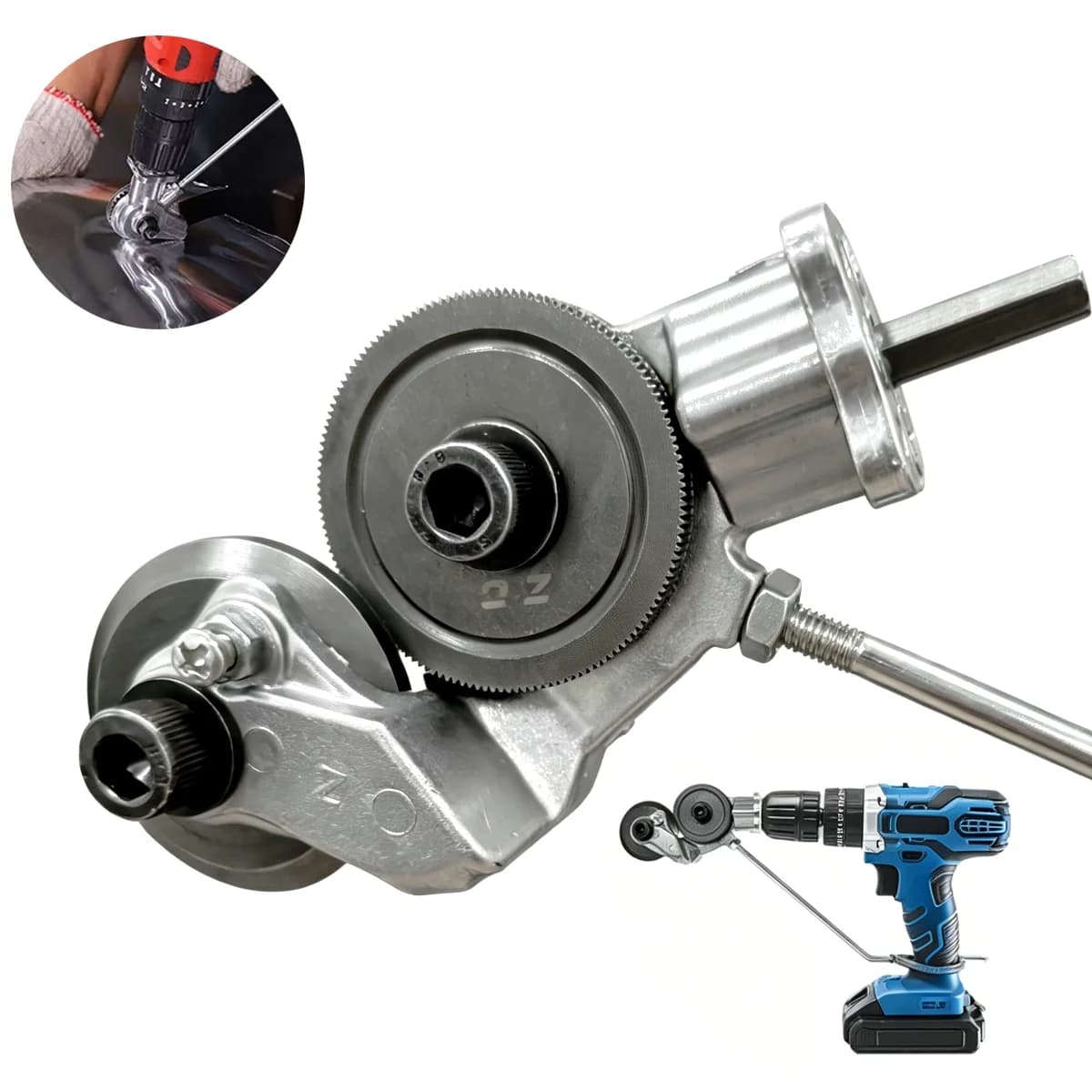 Electric Drill Plate Cutter Metal Sheet Cutter Tool Nibbler Drill Electric Metal Shears Drill Attachment Cutter Sawing Machines