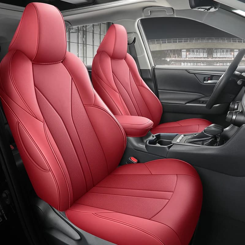 Coprisedili per auto su misura a copertura totale per Toyota CHR 2018-2024 Set completo di parti automobilistiche interne in similpelle anteriore/posteriore