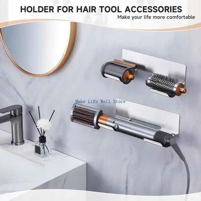 Bathroom accessory Hairdryer holder with swivel function Metal hairdryer holder
