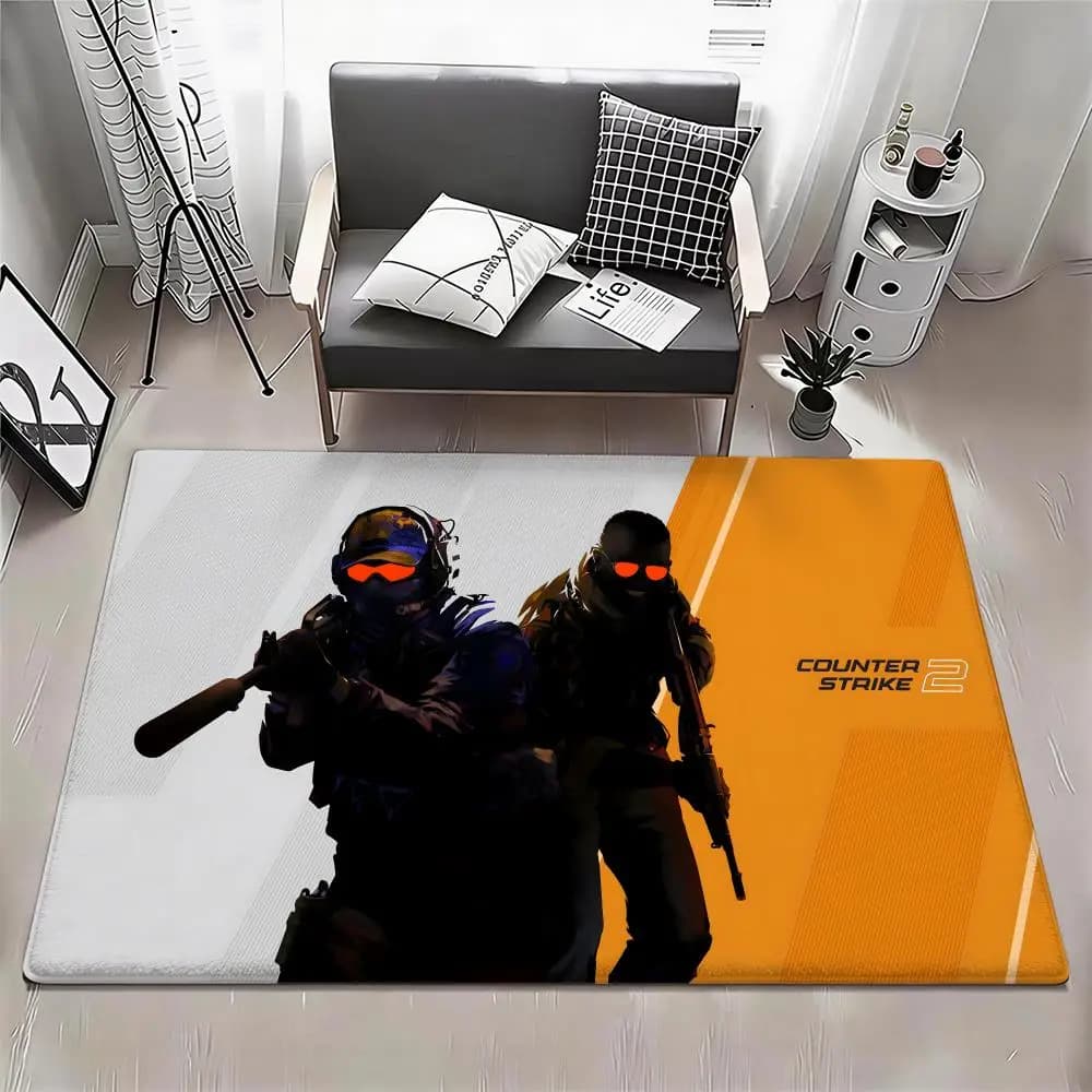 Tappetino da gioco G-Counter-Strike Eco - Tappetino in flanella antiscivolo inodore per interni, tappeto morbido in peluche corto per la casa