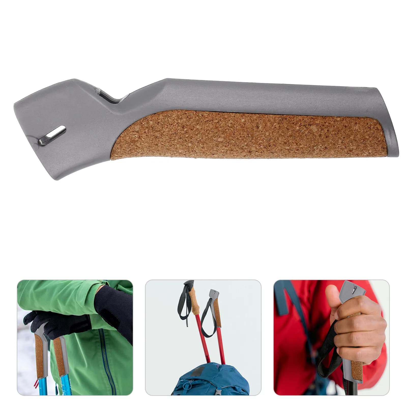 Manico in Sughero di Ricambio per Bastoncini da Trekking, Anti-slip, Comodo per Escursionismo, Camminata all'Aperto, Sci