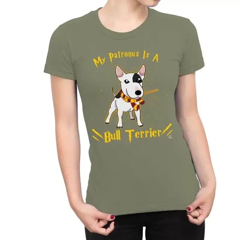 1T T Shirt Womens My Patronus Is A Bull Terrier Dog