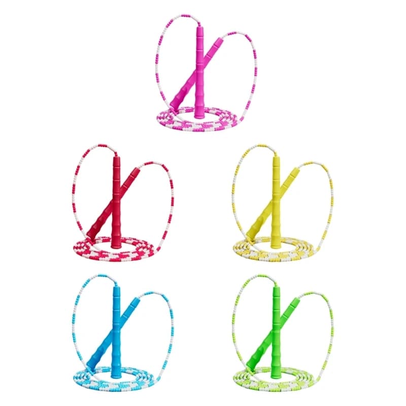 Jump Rope Adjustable Length Tangles Frees Segmented Beaded Skipping Rope Fitness T4MB