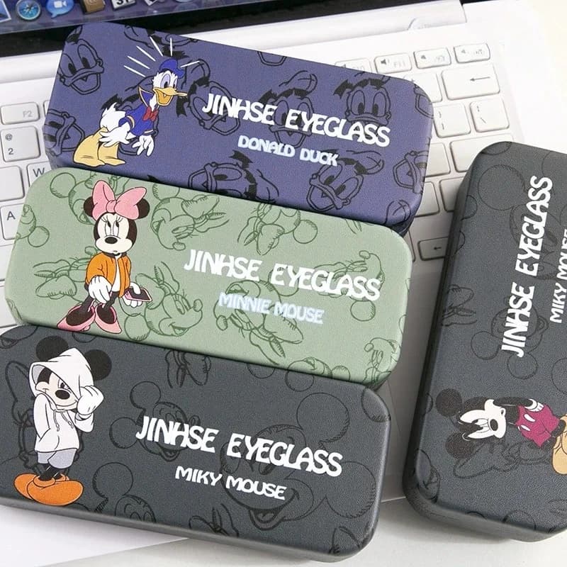 Scatola per Occhiali a Tema Cartoni Animati, Custodia per Occhiali da Sole Mickey Mouse e Paperino, Portaocchiali Portatile Antiurto per Ragazzi e Ragazze, Regalo Giocattolo
