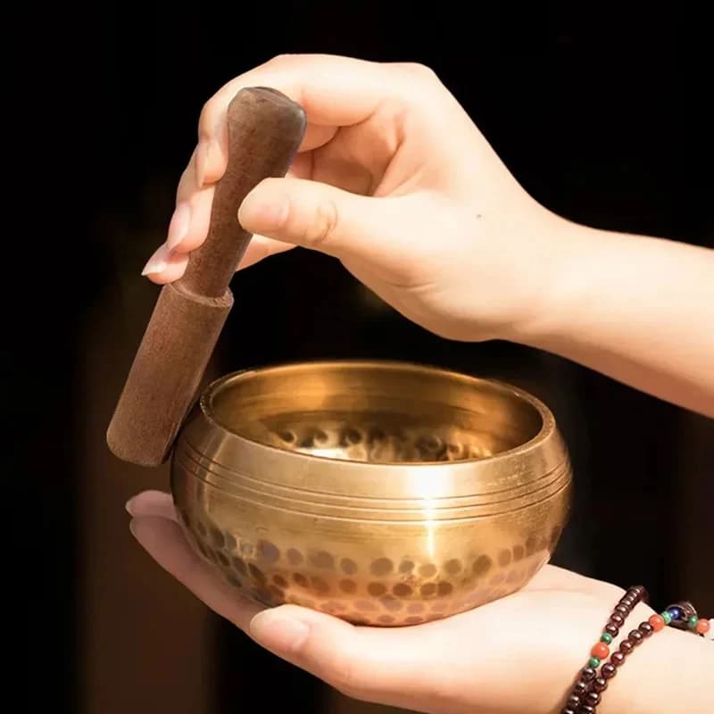 Miwayer Meditation Tibetan Singing Bowl Set 6 Specs Sound Bowl for Yoga Chakra Healing Relaxation-Perfect Gift for Stress Relief