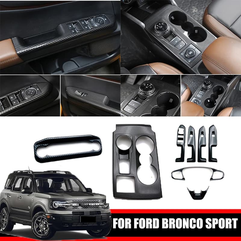 Per Ford Bronco Sport 2021 2022 accessori interni volante finestra interruttore cambio pannello condizioni aria coperchio interruttore