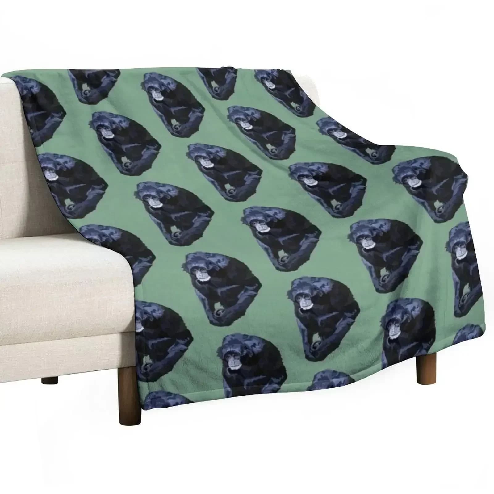 S is for Siamang Throw Blanket Soft Big anime Bed covers Cute Sleeping Bag Single Blankets