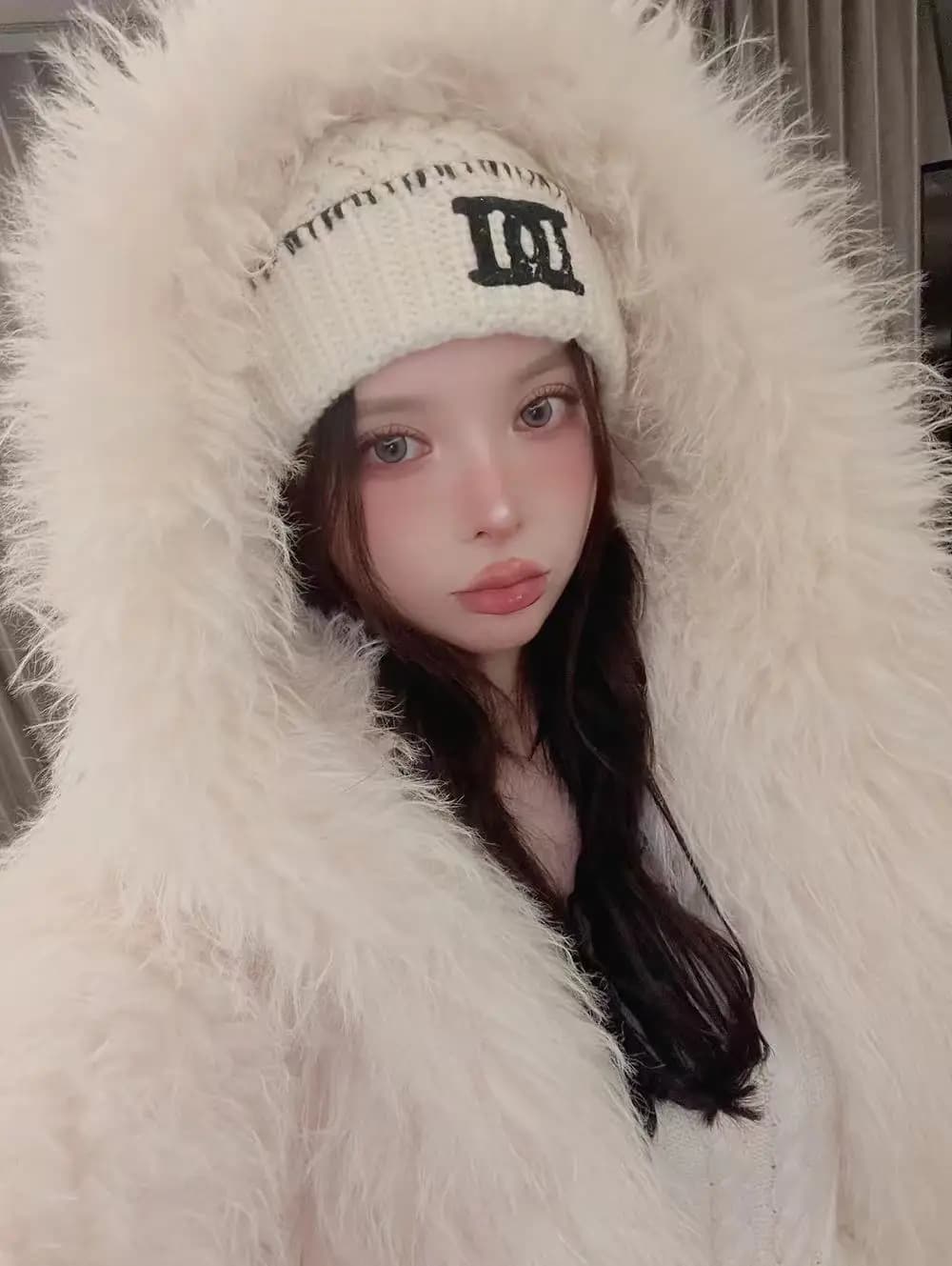 Embroidered Letter Knitted Hat Fashionable Warm Snowy Weather Small Fragrance Style Women's Autumn Winter Cap