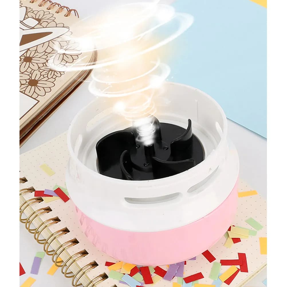 Mini Aspirapolvere da Tavolo Senza Fili a Batteria, Raccoglitore di Polvere Portatile per Casa, Ufficio e Auto, Rosa, Silenzioso ed Efficiente
