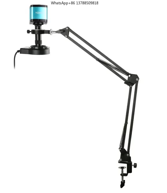 Microscopio Digitale Elettronico 48MP 4K con Fotocamera, Lente 150X, Supporto Flessibile, Strumenti per Ispezione PCB Smartphone, Luce ad Anello