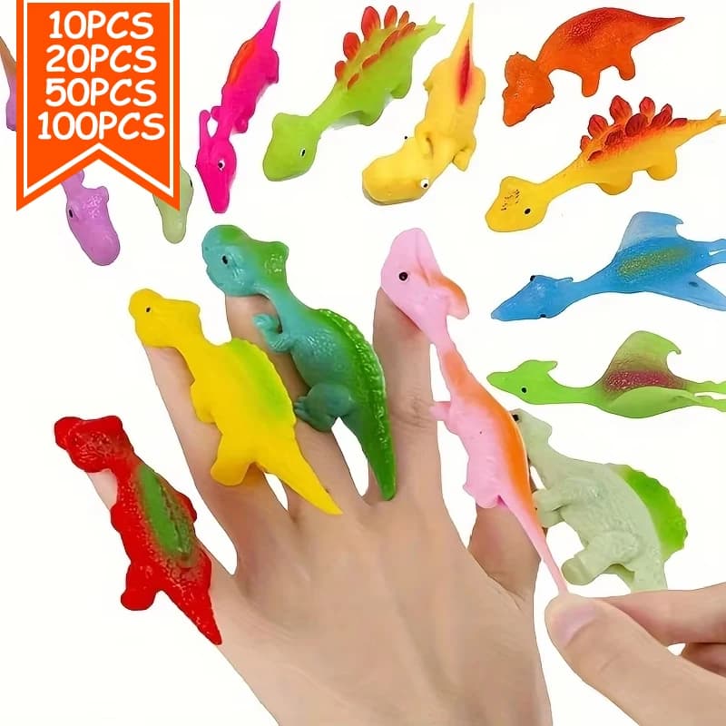 10/100pcs Dinosaur Ditus Catapult TPR Decompression Toy Turkey Ditus Blonde for Kids Birthday Party Bomber Goodie Bag