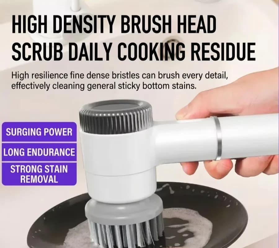 Multi Functional Handheld Wireless Charging Brush, Kitchen Cleaning Brush, Dishwasher Brush, Shoe Washing Brush