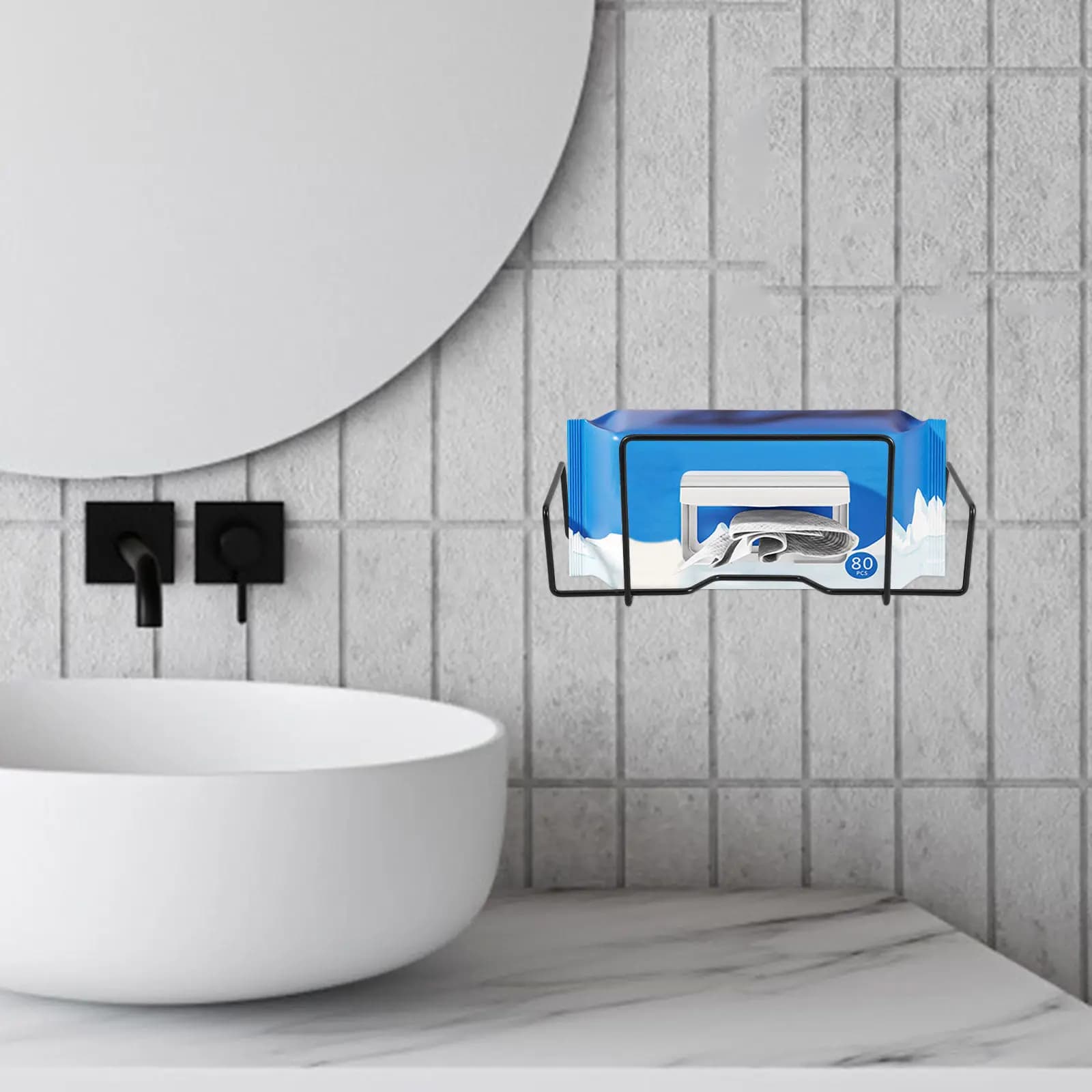 Stainless Steel Wall Mounted Tissue Holder for Bathroom Kitchen Toilet Modern Minimalist Paper Towel Storage