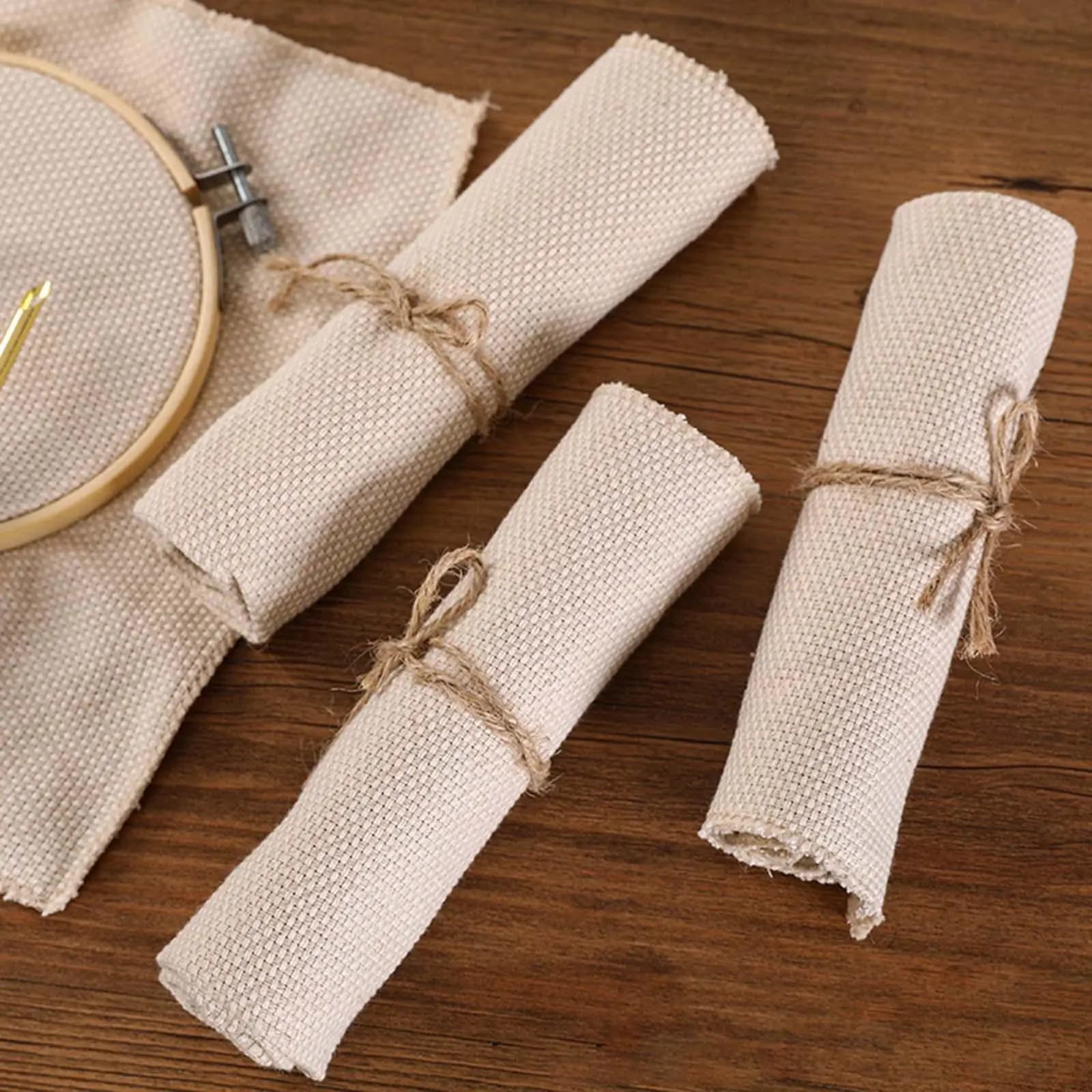 Needlework Fabric Cotton Blank Punch Needle Monks Cloth DIY Weave Sewing Craft Material for Embroidery Art