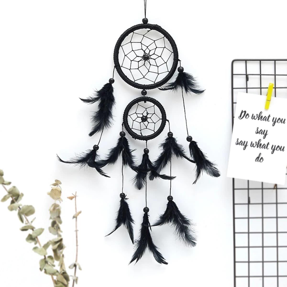 Dream Catcher Handmade Feather Beads Hanging Dreamcatcher Wall Hanging Elegant Dream Catcher Reusable Wall Decoration Art Craft