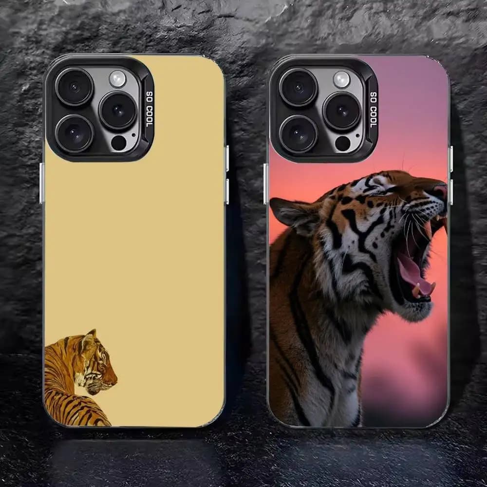 Japanese Ukiyo-e Tiger Phone Case For iPhone 17 16 15 14 13 12 11 Pro Max XS Max 7 8 Plus Shockproof Silicone Matte Cover
