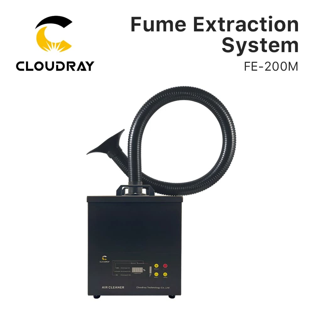 Sistema di estrazione fumi Cloudray FE-200M per impieghi leggeri su macchine per marcatura, codifica e incisione laser