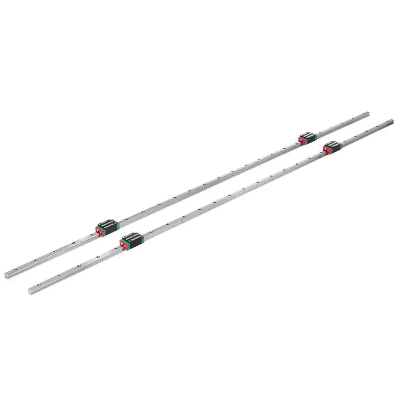 Linear Guideway System 1500mm For CNC Routers Lathes 3D Printers, 2PCS 15mm Rails 4PCS Square Carriage Blocks Heavy Duty Carbon Steel Construction