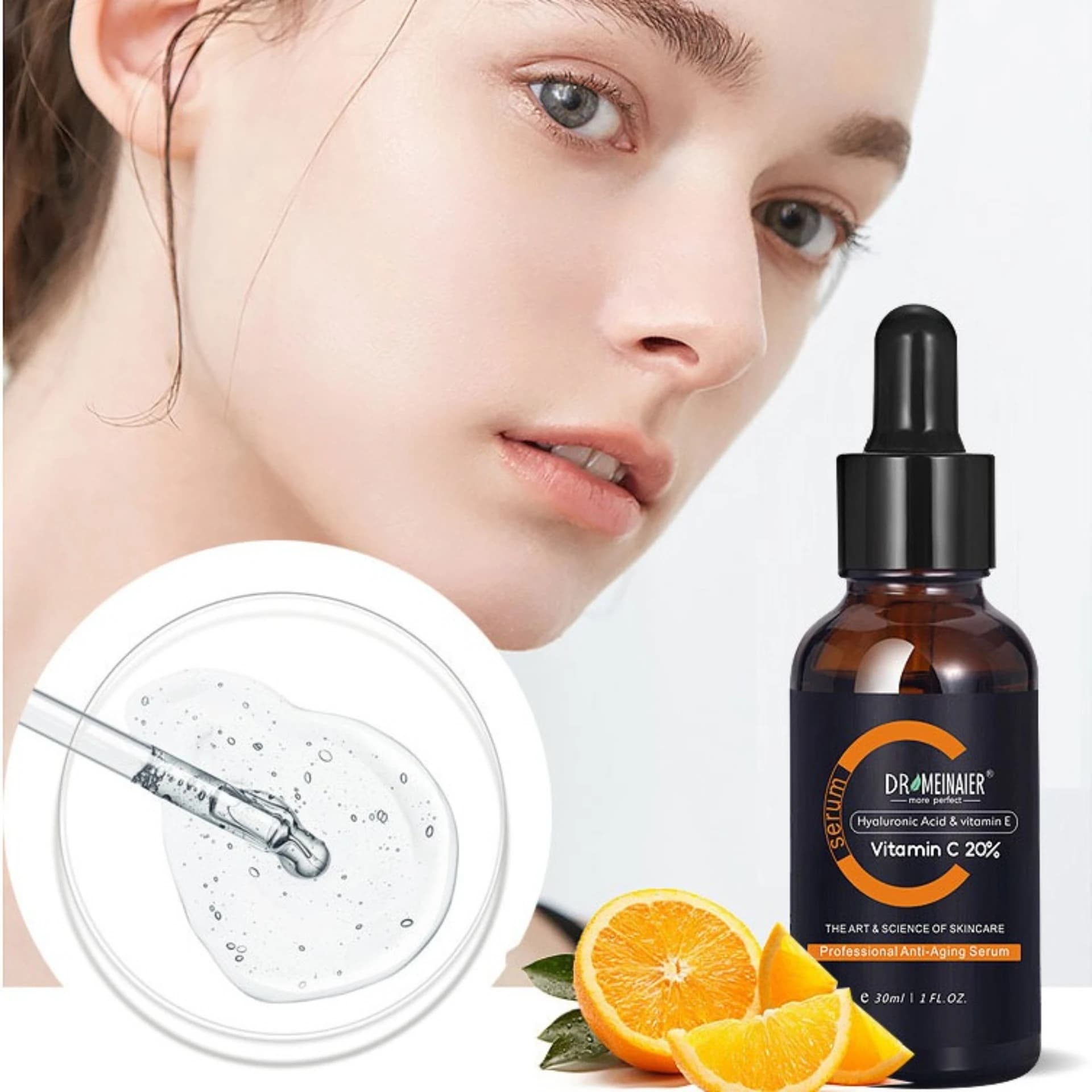 Siero illuminante alla vitamina C, idratante e nutriente, rassodante, restringente dei pori, schiarisce la melanina, 30ml, cura della pelle