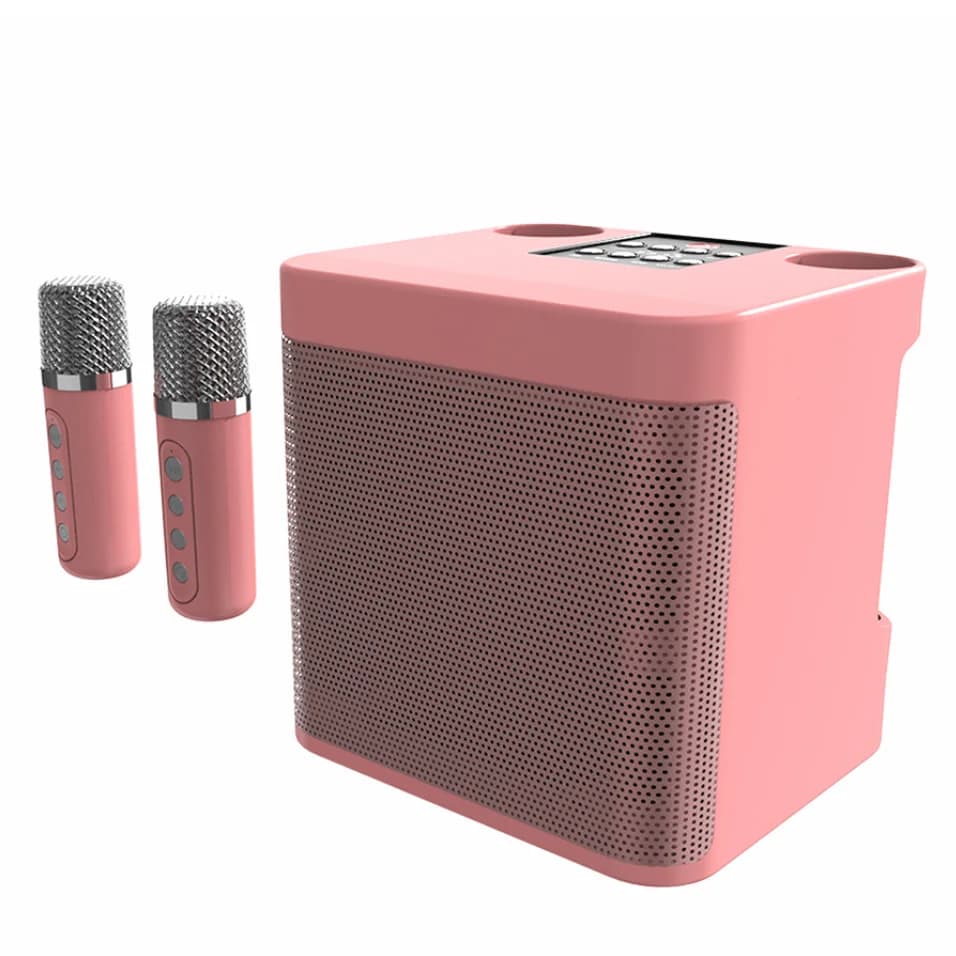 Macchina per karaoke per adulti, microfono portatile per karaoke Bluetooth, altoparlante per canto, lettore per karaoke con 2 microfoni wireless per feste in casa