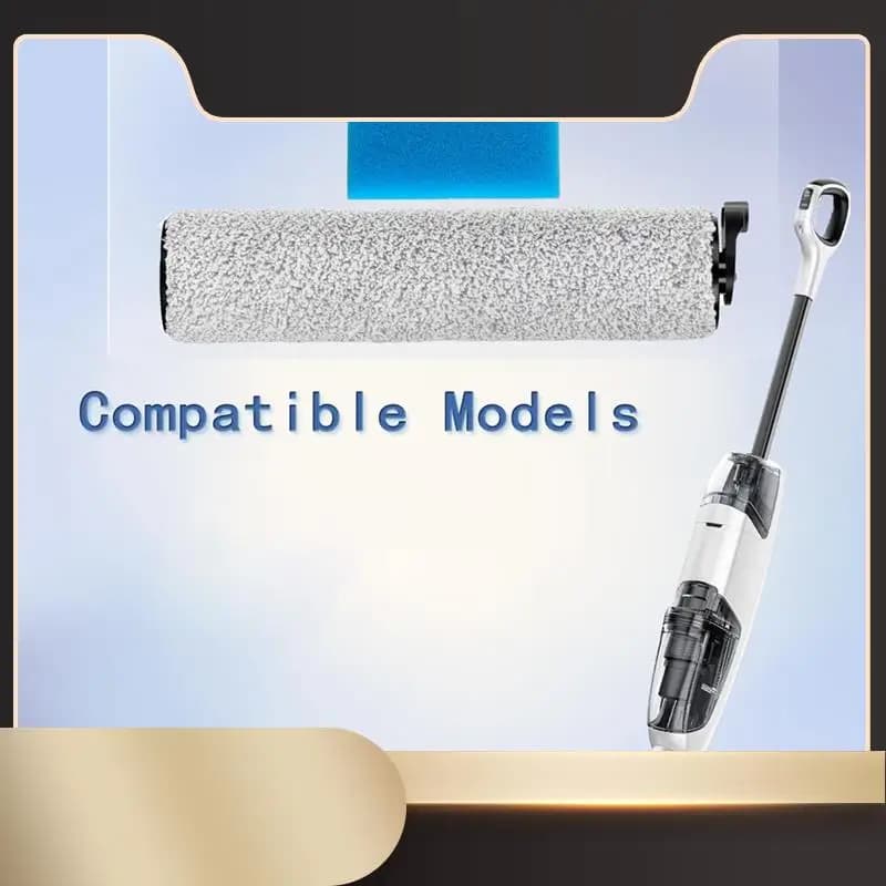 Kit of spare parts compatible for vacuum cleaner Tineco Ifloor 2, includes 2 roller brushes, 6 Foam-N36R prefilters