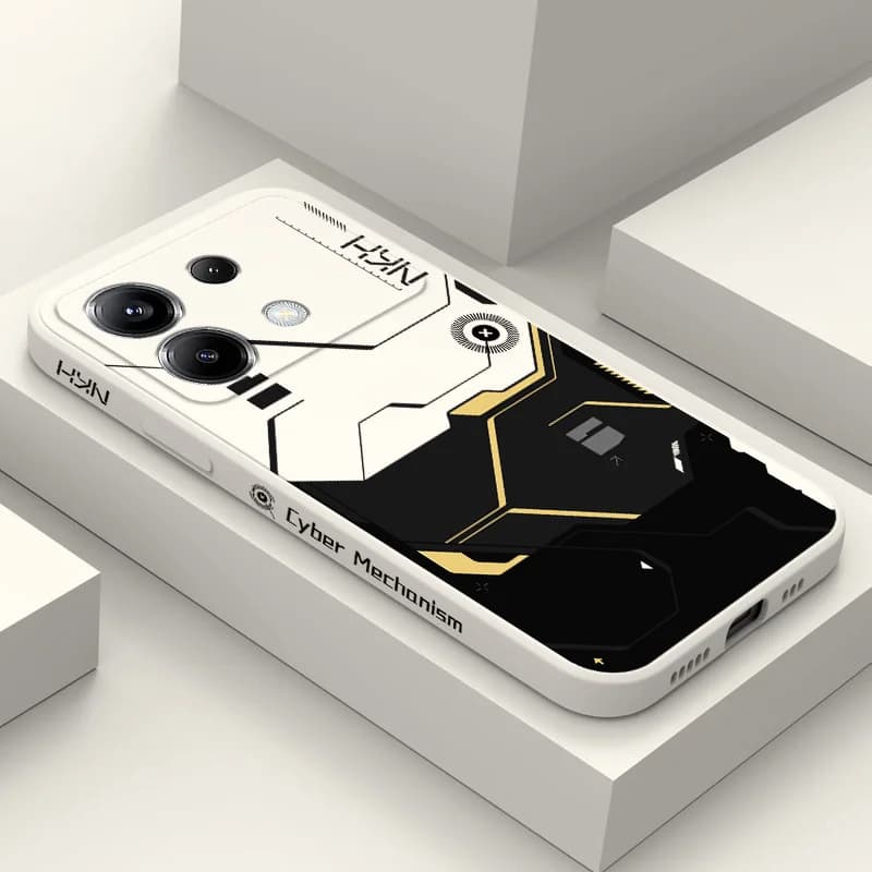 Gold Machinery Phone Case For Xiaomi Poco F8 F7 X7 X6 F6 M6 M5 M5S F5 X5 F4 X4 M4 F3 X3 Ultra Pro GT Silicone Cover
