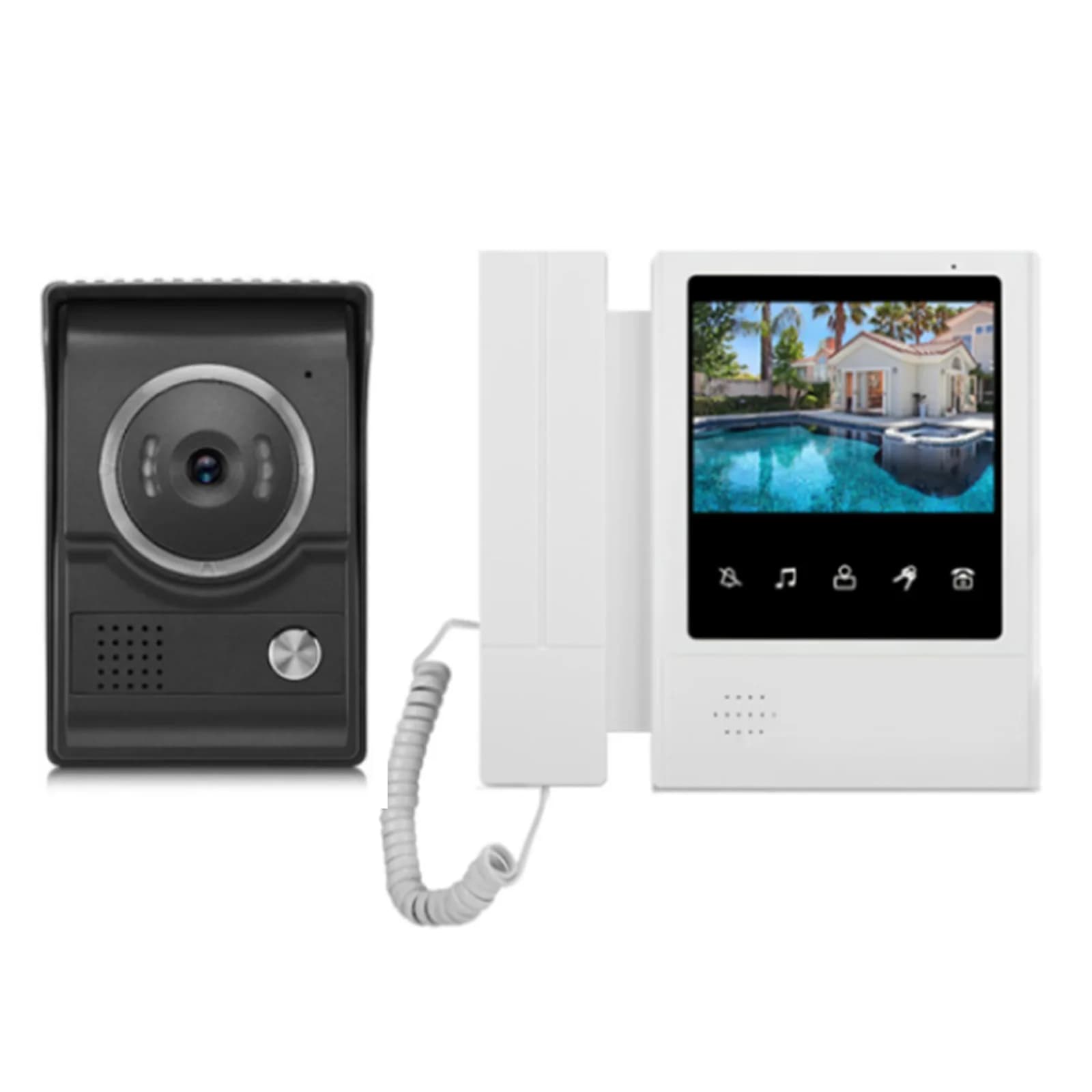 Con videocitofono cablato per edificio intelligente con telecamera esterna per visione notturna a infrarossi