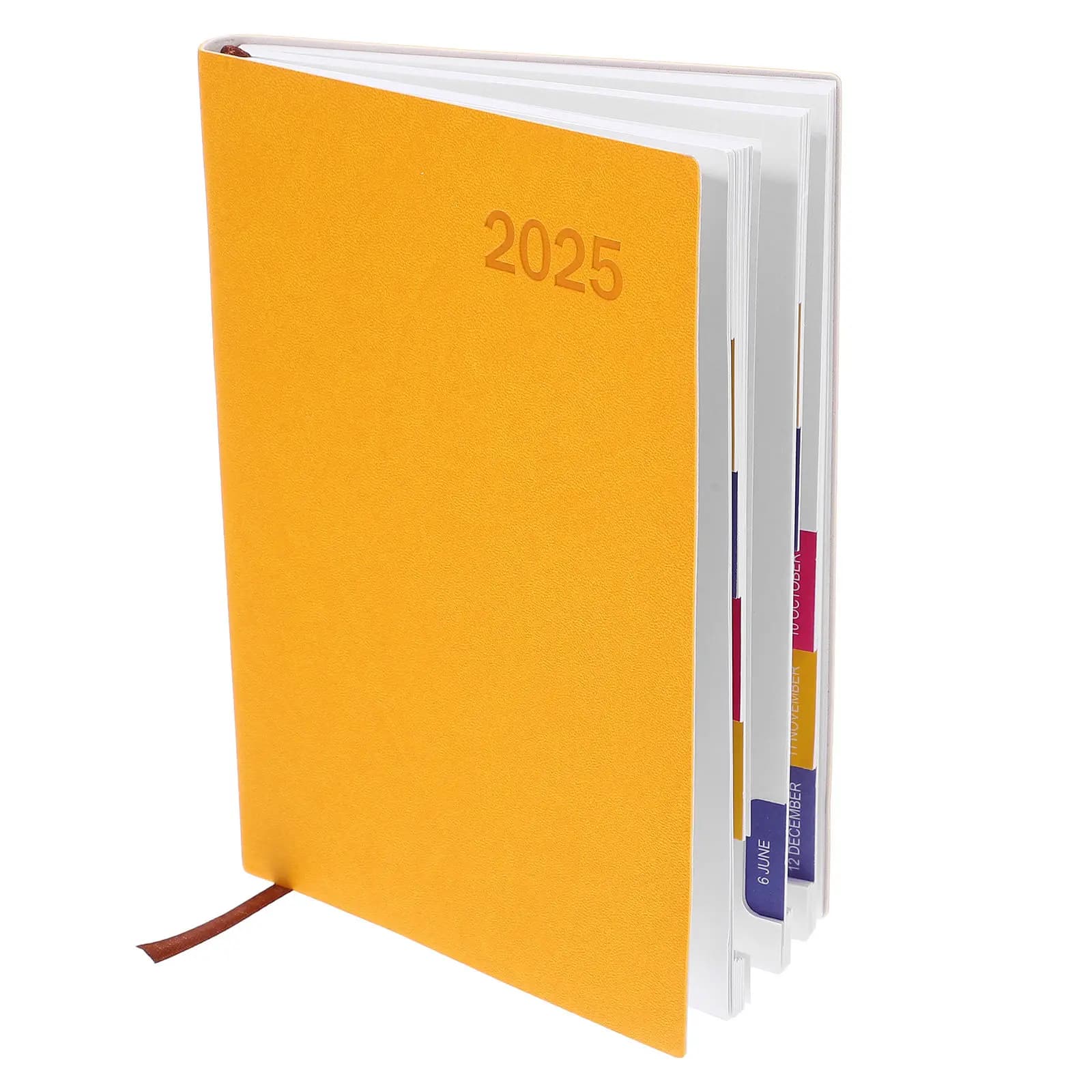 Agenda 2025 A5 in Inglese, Taccuino Calendario con Copertina Rigida in PU, Pianificatore Giornaliero, Settimanale e Mensile per Insegnanti