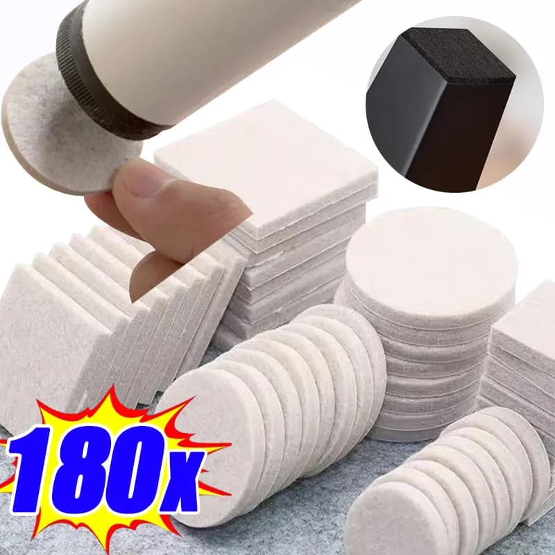 18/180 pezzi feltrini per gambe per sedie in feltro 5 mm di spessore tappetino protettivo antigraffio per pavimenti muto antiscivolo autoadesivo per mobili