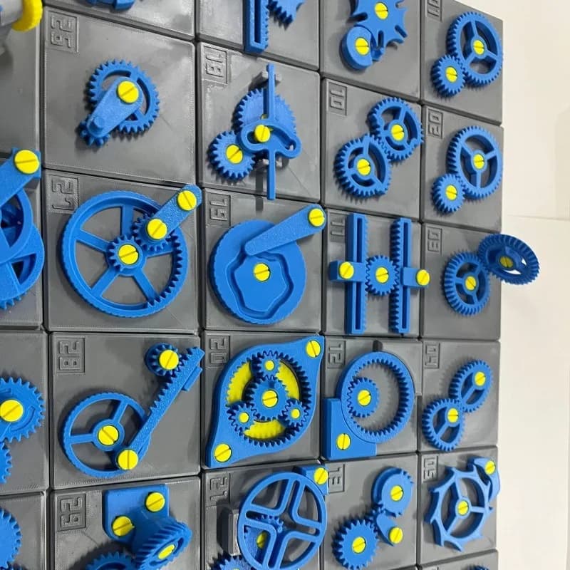Kit Educativo STEM con Ingranaggi, Set di Ingranaggi Meccanici in Plastica Componibili, Giocattolo di Costruzione Fai-da-Te, Set di Piccole Parti, Giochi Puzzle, Regalo