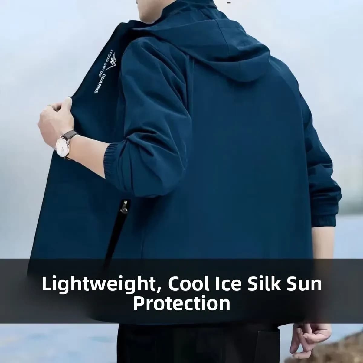 Men's Summer New Hat Sun Protection Clothing Breathable Ice Silk Cool Feeling Outdoor Fishing Jacket UV Protection Loose Fit