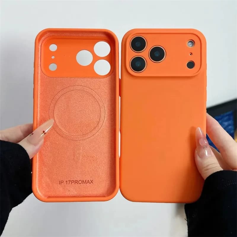Liquid Silicone Magnetic Phone Case For iPhone 18 17 16 15 14 13 Pro Max 17 Air For Magsafe Cases For iPhone 17 Pro Max Cover